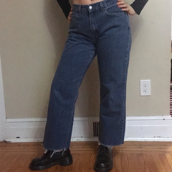 Levi’s Wide Leg Dark Blue Denim Jeans - Picture 13 of 14